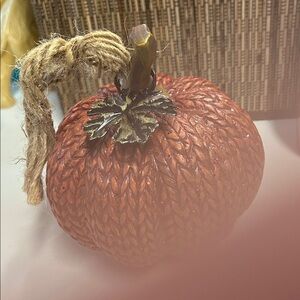 Textured Orange Pumpkin Decor